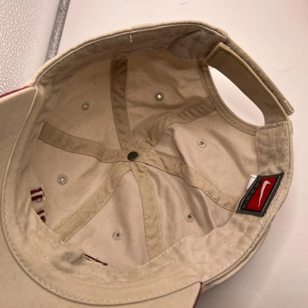 Nike Team FSU Florida State Seminoles Hat Tan Maroon Adjustable Cap 411942